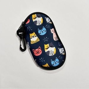 Soft Glasses Case with Cat Print